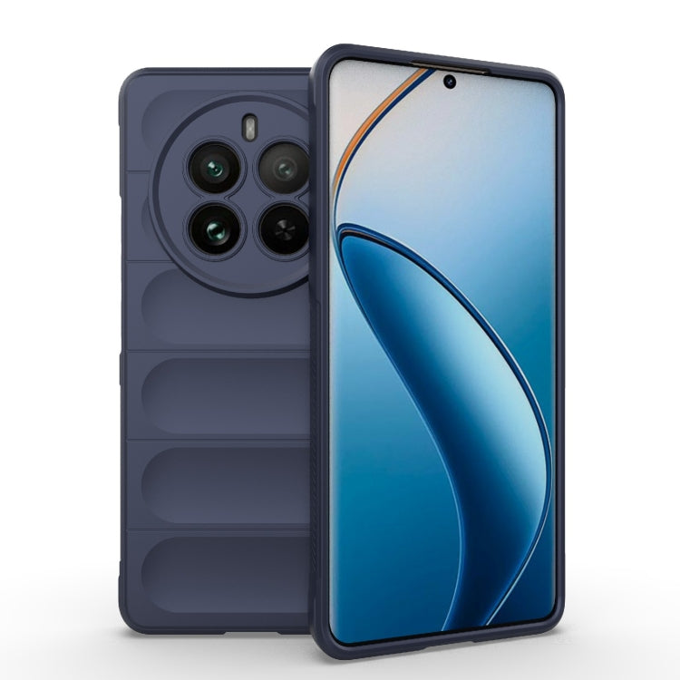 For Realme 12 Pro 5G / 12 Pro+ Magic Shield TPU + Flannel Phone Case(Dark Blue) - Realme Cases by PMC TechLife | Online Shopping South Africa | PMC TechLife | Buy Now Pay Later Mobicred