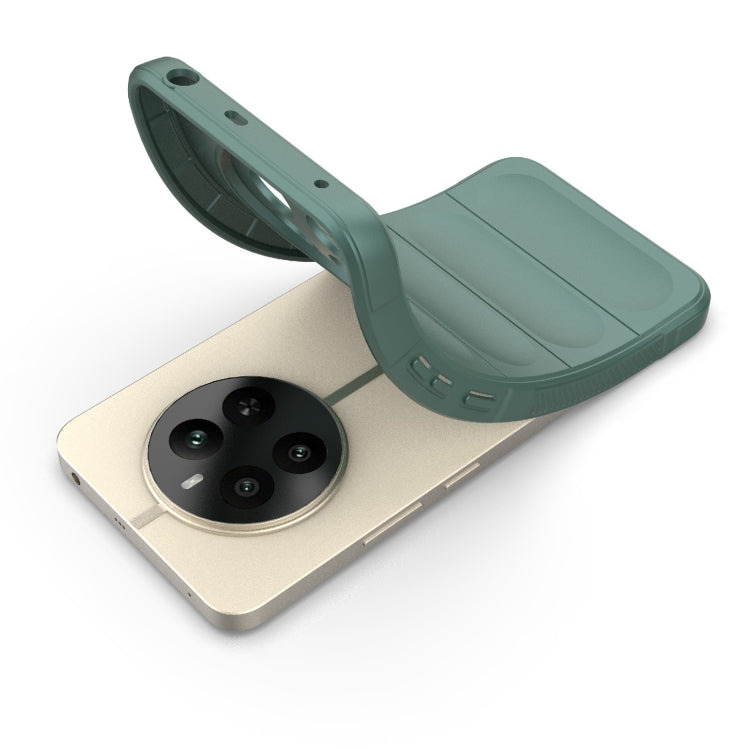 For Realme 12+ 5G Global Magic Shield TPU + Flannel Phone Case(Dark Grey) - Realme Cases by PMC TechLife | Online Shopping South Africa | PMC TechLife | Buy Now Pay Later Mobicred