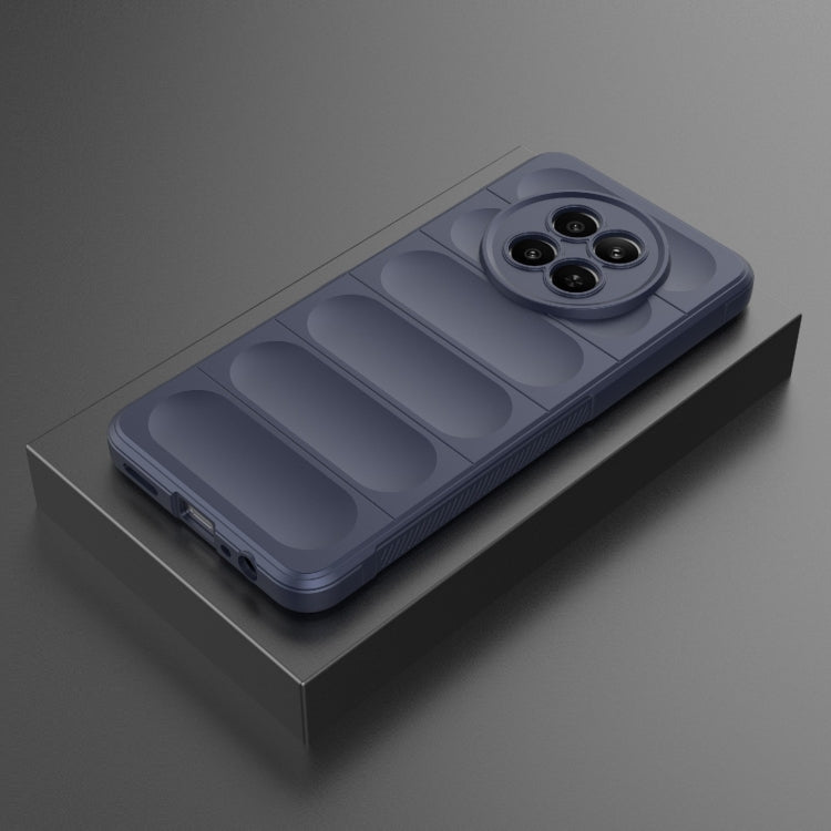 For Realme 12 5G Global Magic Shield TPU + Flannel Phone Case(Dark Blue) - Realme Cases by PMC TechLife | Online Shopping South Africa | PMC TechLife | Buy Now Pay Later Mobicred