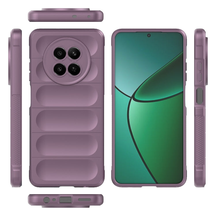 For Realme 12 5G Global Magic Shield TPU + Flannel Phone Case(Purple) - Realme Cases by PMC TechLife | Online Shopping South Africa | PMC TechLife | Buy Now Pay Later Mobicred