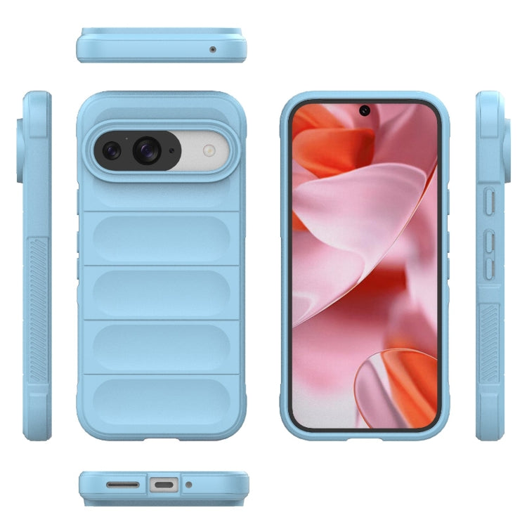 For Google Pixel 9 5G Global Magic Shield TPU + Flannel Phone Case(Light Blue) - free shipping - PMC TechLife - Order now!
