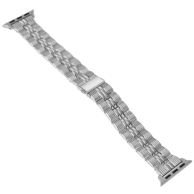 3-Beads Stripe Metal Watch Band For Apple Watch 9 45mm(Silver) - free shipping - PMc TechLife - Order now!
