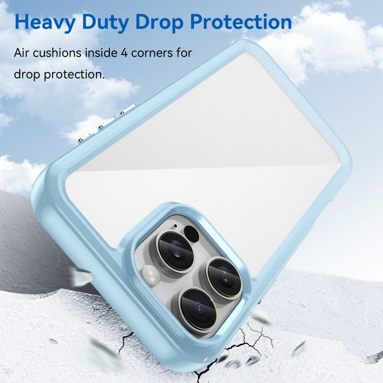 For iPhone 16 Pro Max Colorful Series Acrylic + TPU Phone Case(Blue) - iPhone 16 Pro Max Cases by PMC TechLife | Online Shopping South Africa | PMC TechLife | Buy Now Pay Later Mobicred