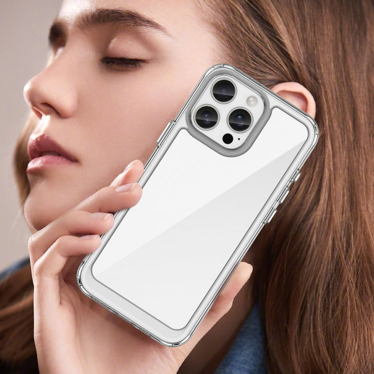 For iPhone 16 Pro Max Colorful Series Acrylic + TPU Phone Case(Transparent) - iPhone 16 Pro Max Cases by PMC TechLife | Online Shopping South Africa | PMC TechLife | Buy Now Pay Later Mobicred