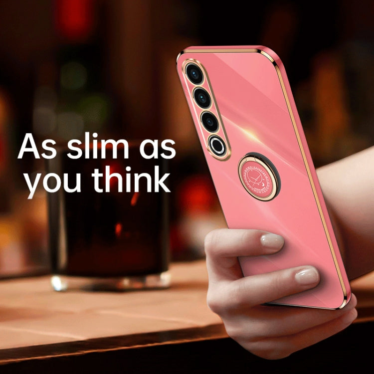 For Meizu 20 Pro 5G XINLI Straight Edge 6D Electroplate TPU Phone Case with Ring Holder(Hawthorn Red) - More Brand by XINLI | Online Shopping South Africa | PMC Jewellery | Buy Now Pay Later Mobicred