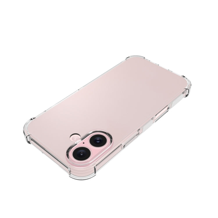 For iPhone 16 Shockproof Non-slip Thickening TPU Phone Case(Transparent) - iPhone 16 Cases by PMC TechLife | Online Shopping South Africa | PMC TechLife | Buy Now Pay Later Mobicred
