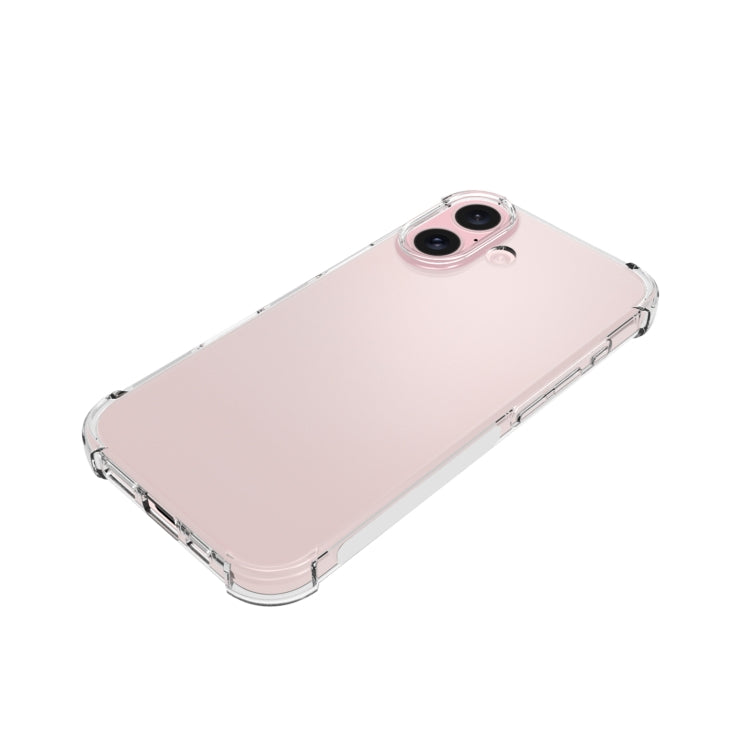 For iPhone 16 Shockproof Non-slip Thickening TPU Phone Case(Transparent) - iPhone 16 Cases by PMC TechLife | Online Shopping South Africa | PMC TechLife | Buy Now Pay Later Mobicred