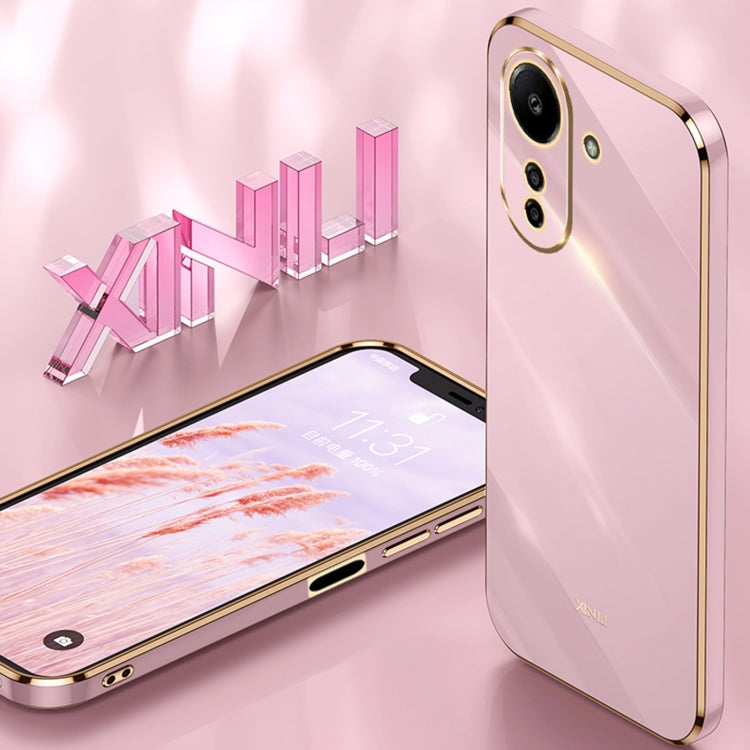 For Xiaomi Redmi 13C 4G XINLI Straight Edge 6D Electroplate TPU Phone Case with Ring Holder(Celestial Blue) - Xiaomi Cases by XINLI | Online Shopping South Africa | PMC TechLife | Buy Now Pay Later Mobicred