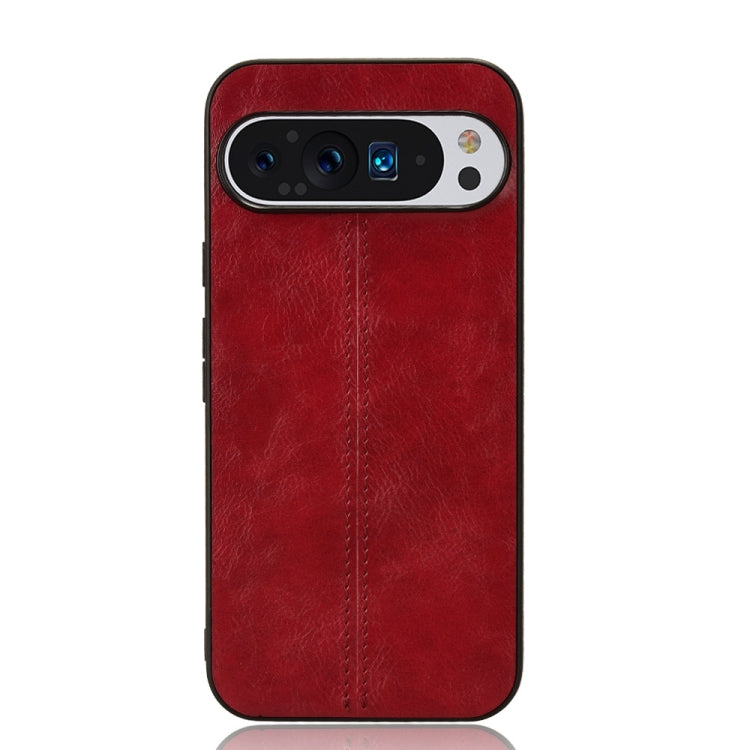 For Google Pixel 9 Sewing Cow Pattern Skin PC + PU + TPU Phone Case(Red) - Google Cases by PMC TechLife | Online Shopping South Africa | PMC TechLife | Buy Now Pay Later Mobicred