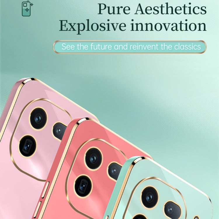 For vivo iQOO 12 Pro 5G XINLI Straight Edge 6D Electroplate TPU Phone Case with Ring Holder(Mint Green) - vivo Cases by XINLI | Online Shopping South Africa | PMC TechLife | Buy Now Pay Later Mobicred