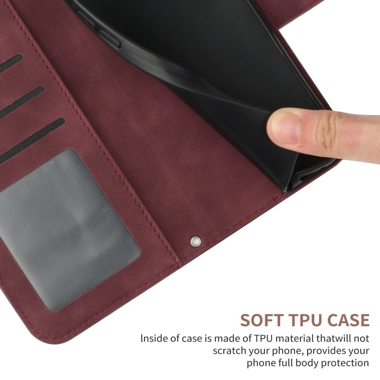 For Xiaomi 14 Skin Feel Sun Flower Embossed Flip Leather Phone Case with Lanyard(Wine Red) - 14 Cases by PMC TechLife | Online Shopping South Africa | PMC TechLife | Buy Now Pay Later Mobicred