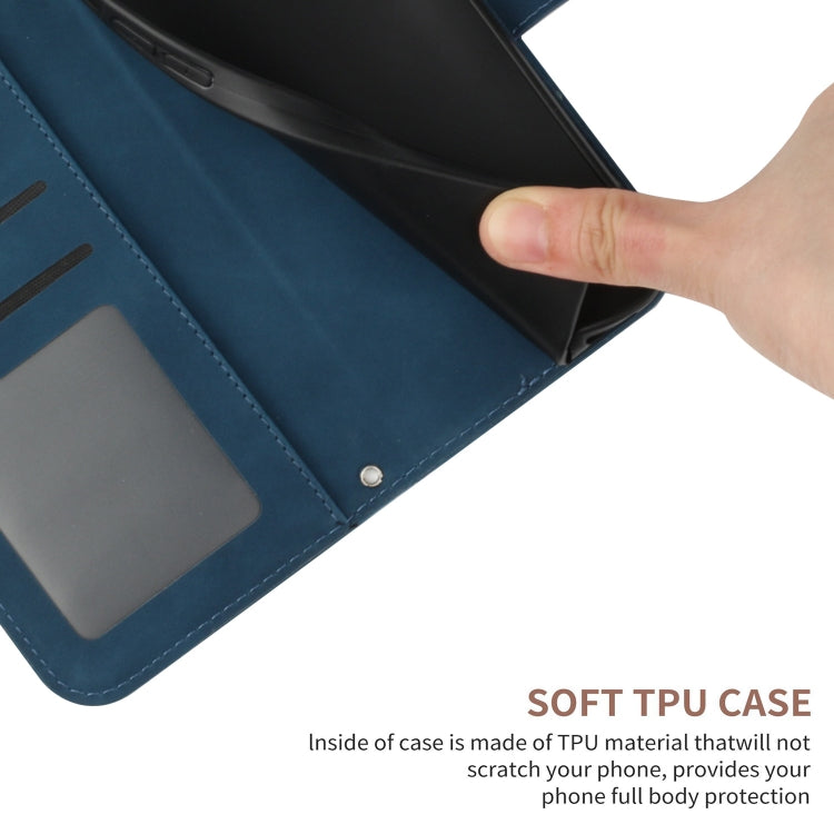 For Xiaomi 14 Pro Skin Feel Sun Flower Embossed Flip Leather Phone Case with Lanyard(Inky Blue) - 14 Pro Cases by PMC TechLife | Online Shopping South Africa | PMC TechLife | Buy Now Pay Later Mobicred