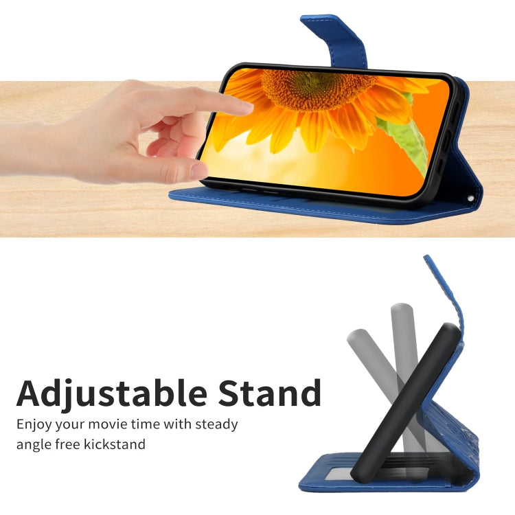 For Xiaomi 14 Pro Skin Feel Sun Flower Embossed Flip Leather Phone Case with Lanyard(Dark Blue) - 14 Pro Cases by PMC TechLife | Online Shopping South Africa | PMC TechLife | Buy Now Pay Later Mobicred