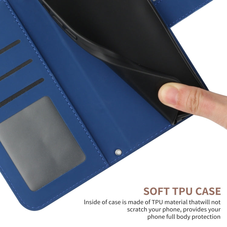 For Xiaomi 14 Pro Skin Feel Sun Flower Embossed Flip Leather Phone Case with Lanyard(Dark Blue) - 14 Pro Cases by PMC TechLife | Online Shopping South Africa | PMC TechLife | Buy Now Pay Later Mobicred