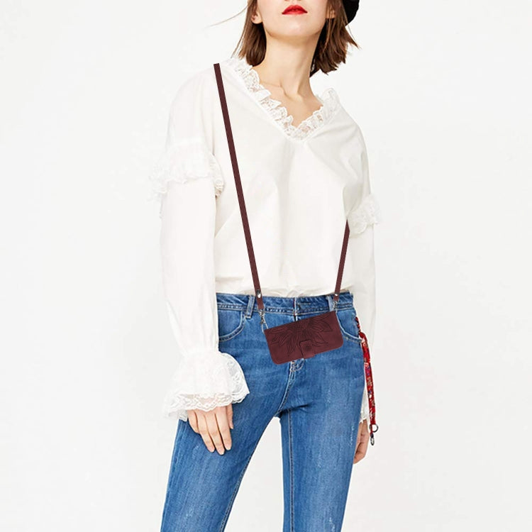 For Xiaomi 14 Ultra Skin Feel Sun Flower Embossed Flip Leather Phone Case with Lanyard(Wine Red) - 14 Ultra Cases by PMC TechLife | Online Shopping South Africa | PMC TechLife | Buy Now Pay Later Mobicred