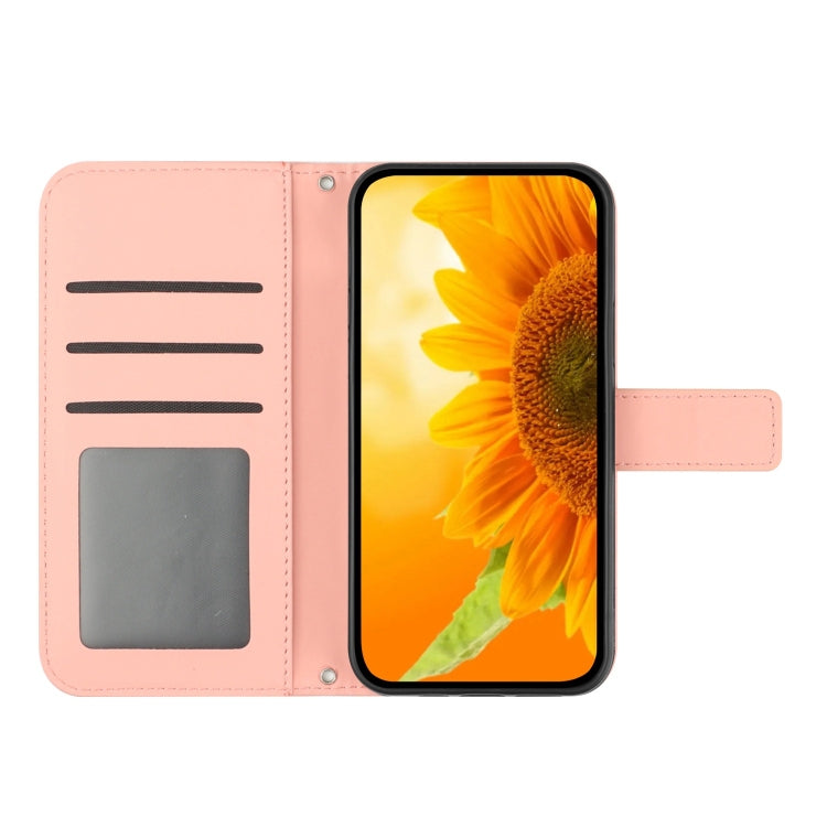 For Xiaomi 14 Ultra Skin Feel Sun Flower Embossed Flip Leather Phone Case with Lanyard(Pink) - 14 Ultra Cases by PMC TechLife | Online Shopping South Africa | PMC TechLife | Buy Now Pay Later Mobicred