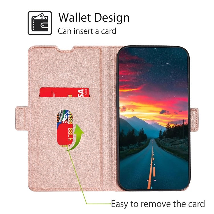 For Huawei Pura 70 Ultra-thin Voltage Side Buckle Horizontal Flip Leather Phone Case(Rose Gold) - Huawei Cases by PMC Jewellery | Online Shopping South Africa | PMC Jewellery | Buy Now Pay Later Mobicred