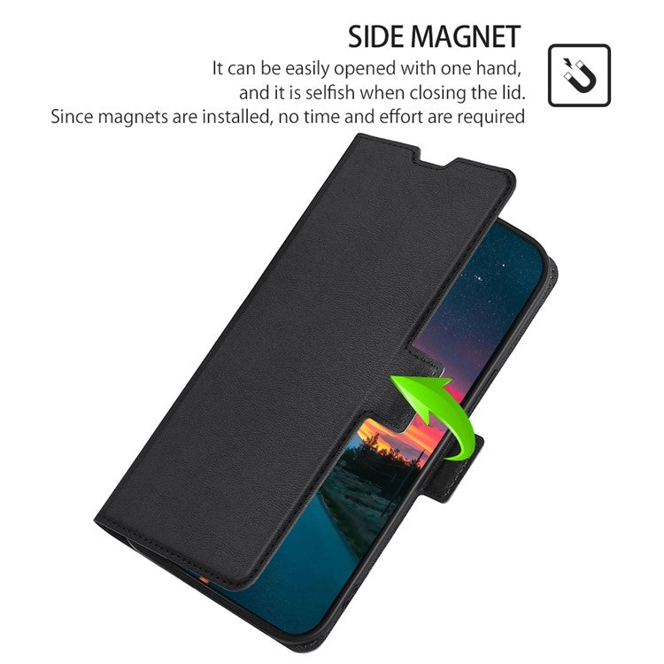 For Huawei Pura 70 Ultra Ultra-thin Voltage Side Buckle Horizontal Flip Leather Phone Case(Black) - Huawei Cases by PMC Jewellery | Online Shopping South Africa | PMC Jewellery | Buy Now Pay Later Mobicred