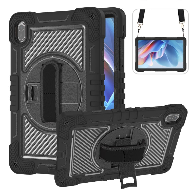 For Huawei MatePad SE 11 360 Degree Rotation PC Contrast Silicone Tablet Case(Black) - Huawei by PMC TechLife | Online Shopping South Africa | PMC TechLife | Buy Now Pay Later Mobicred