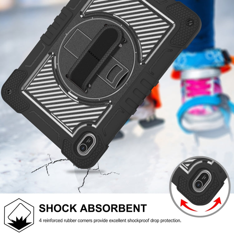 For Huawei MatePad SE 11 360 Degree Rotation PC Contrast Silicone Tablet Case(Black) - Huawei by PMC TechLife | Online Shopping South Africa | PMC TechLife | Buy Now Pay Later Mobicred