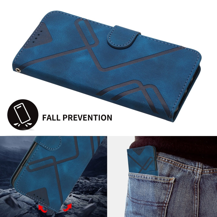 For Google Pixel 9 Line Pattern Skin Feel Leather Phone Case(Royal Blue) - free shipping - PMC TechLife - Order now!