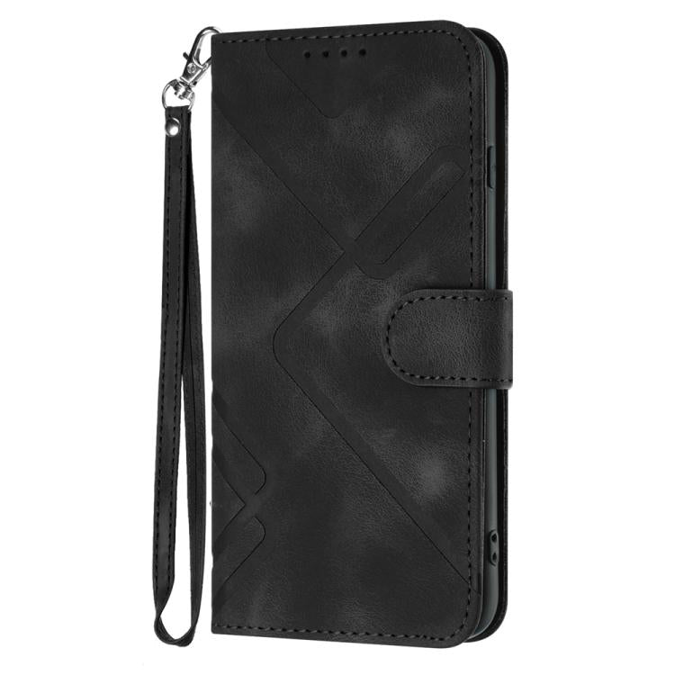For iPhone 17 Air Line Pattern Skin Feel Leather Phone Case(Black) - free shipping - PMc TechLife - Order now!