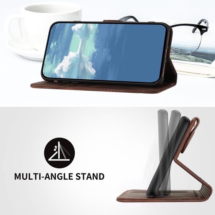 For iPhone 17 Pro Line Pattern Skin Feel Leather Phone Case(Coffee) - free shipping - PMc TechLife - Order now!