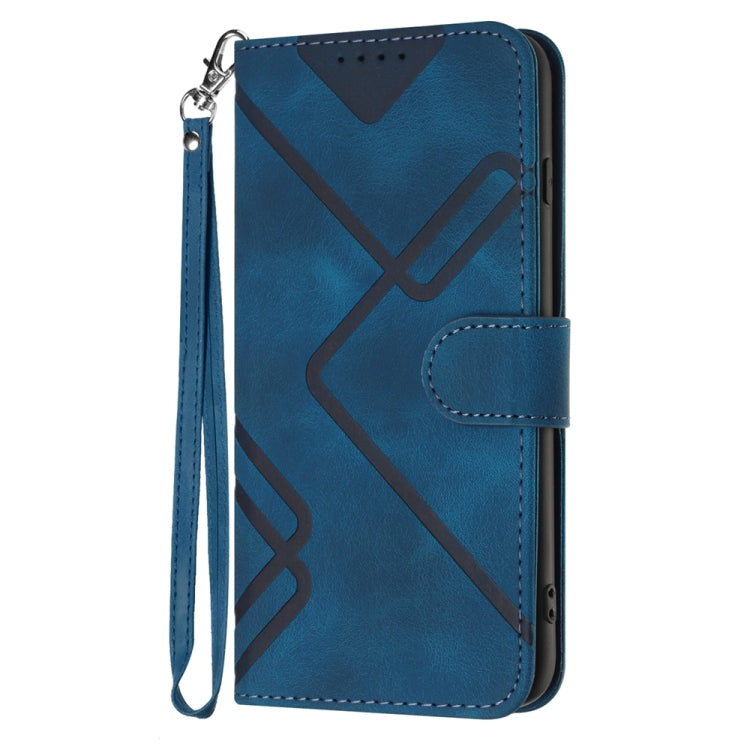 For Motorola Moto G Stylus 5G 2024 Line Pattern Skin Feel Leather Phone Case(Royal Blue) - Motorola Cases by PMC Jewellery | Online Shopping South Africa | PMC Jewellery | Buy Now Pay Later Mobicred