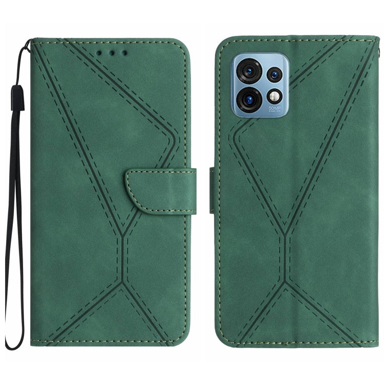 For Motorola Edge 40 Pro 5G Stitching Embossed Leather Phone Case(Green) - free shipping - PMC TechLife - Order now!