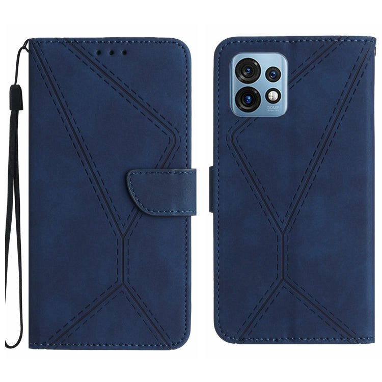 For Motorola Edge 40 Pro 5G Stitching Embossed Leather Phone Case(Blue) - free shipping - PMC TechLife - Order now!