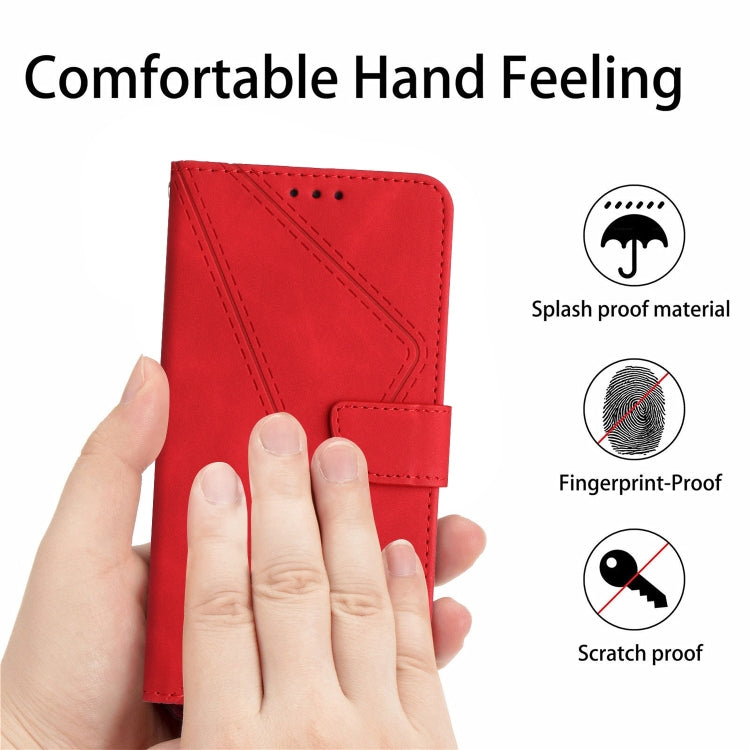 For Motorola Moto G Stylus 5G 2023 Stitching Embossed Leather Phone Case(Red) - free shipping - PMC TechLife - Order now!