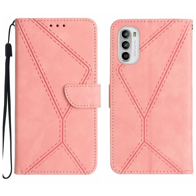 For Motorola Moto G Stylus 4G 2022 Stitching Embossed Leather Phone Case(Pink) - free shipping - PMC TechLife - Order now!