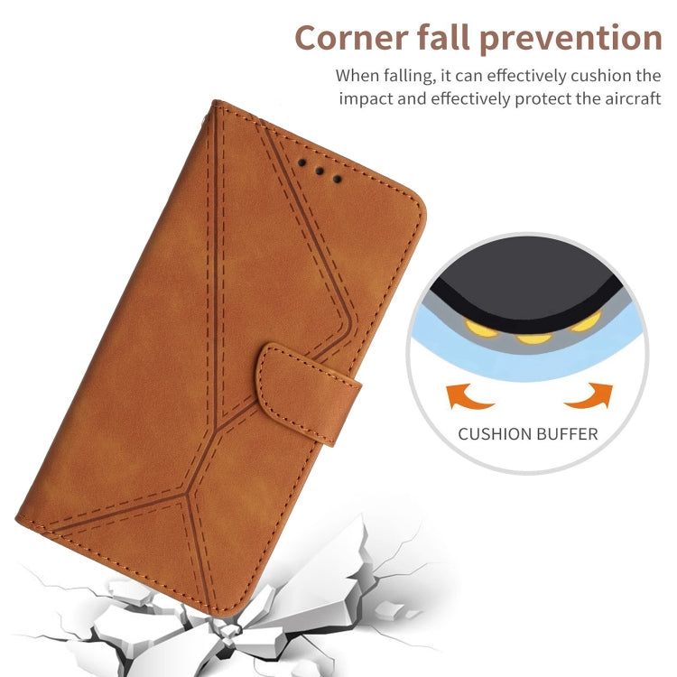 For Motorola Moto G52J Stitching Embossed Leather Phone Case(Brown) - free shipping - PMC TechLife - Order now!