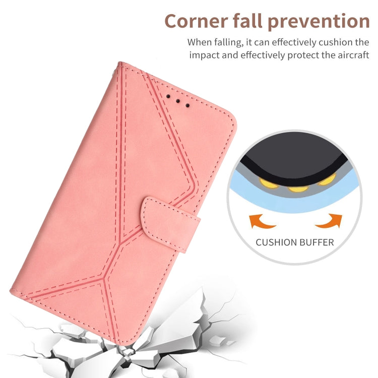 For Motorola Moto G54 Stitching Embossed Leather Phone Case(Pink) - free shipping - PMC TechLife - Order now!