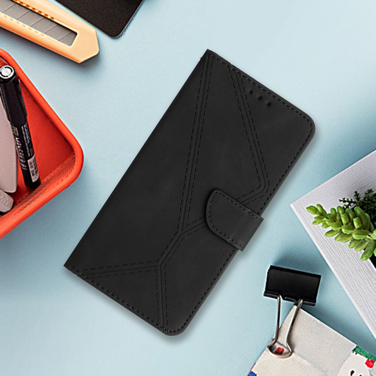 For Motorola Moto E14 Stitching Embossed Leather Phone Case(Black) - free shipping - PMC TechLife - Order now!
