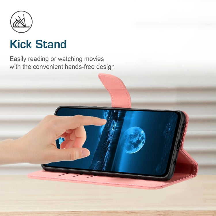 For Motorola Moto G85 5G Stitching Embossed Leather Phone Case(Pink) - free shipping - PMC TechLife - Order now!