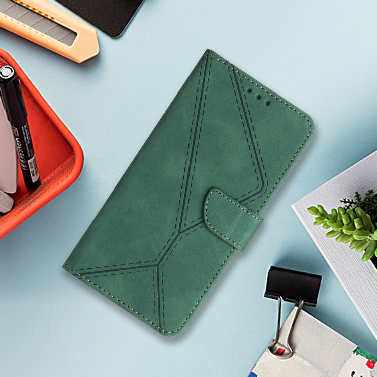 For Motorola Moto G35 5G Stitching Embossed Leather Phone Case(Green) - free shipping - PMC TechLife - Order now!
