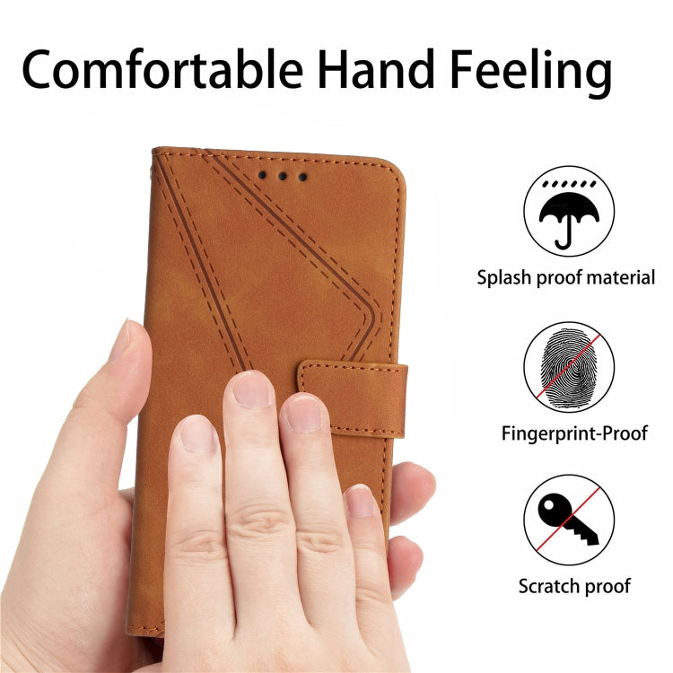 For Motorola Moto G Play 2025 Stitching Embossed Leather Phone Case(Brown) - free shipping - PMC TechLife - Order now!