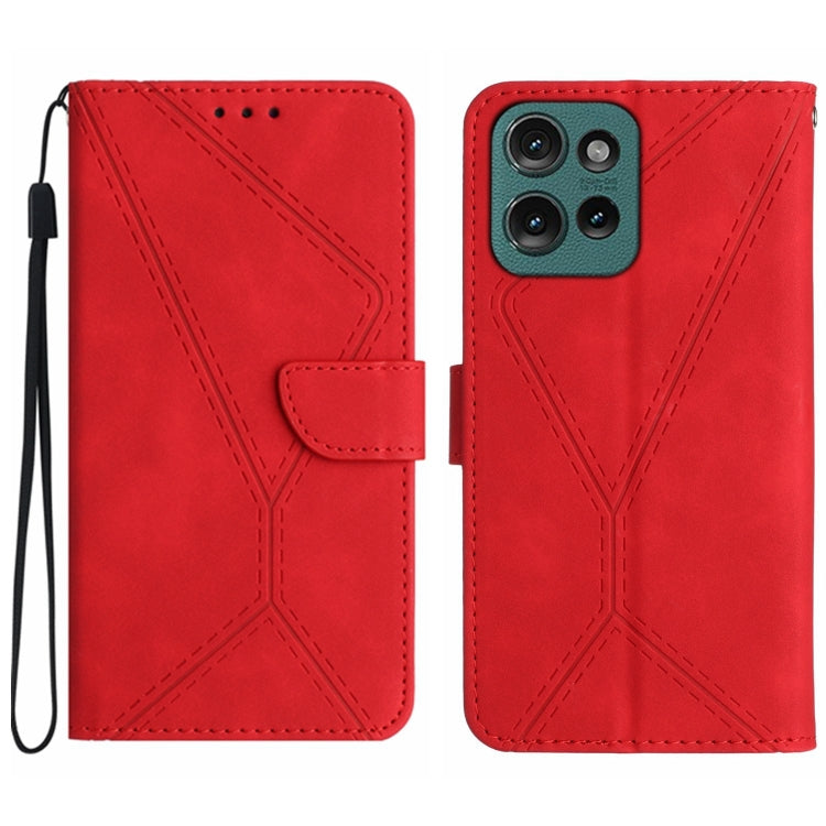 For Motorola Moto G15 Stitching Embossed Leather Phone Case(Red) - free shipping - PMC TechLife - Order now!