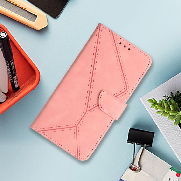 For Motorola Moto G86 5G Stitching Embossed Leather Phone Case(Pink) - free shipping - PMC TechLife - Order now!