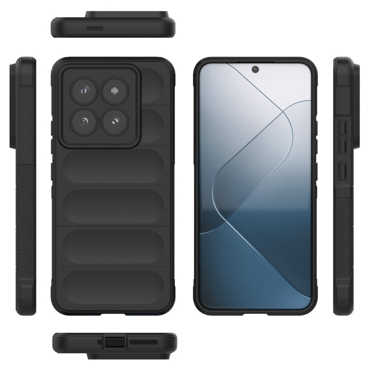 For Xiaomi 14 Pro 5G Magic Shield TPU + Flannel Phone Case(Black) - 14 Pro Cases by PMC TechLife | Online Shopping South Africa | PMC TechLife | Buy Now Pay Later Mobicred