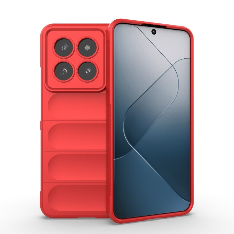 For Xiaomi 14 Pro 5G Magic Shield TPU + Flannel Phone Case(Red) - 14 Pro Cases by PMC TechLife | Online Shopping South Africa | PMC TechLife | Buy Now Pay Later Mobicred