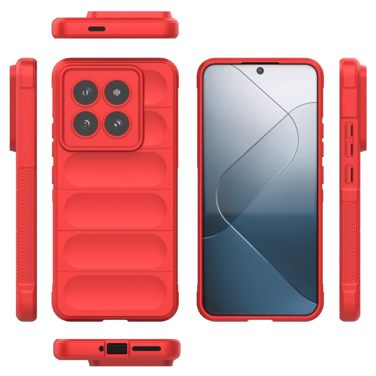 For Xiaomi 14 Pro 5G Magic Shield TPU + Flannel Phone Case(Red) - 14 Pro Cases by PMC TechLife | Online Shopping South Africa | PMC TechLife | Buy Now Pay Later Mobicred