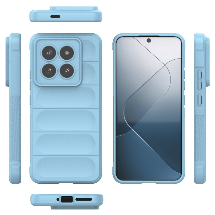For Xiaomi 14 Pro 5G Magic Shield TPU + Flannel Phone Case(Light Blue) - 14 Pro Cases by PMC TechLife | Online Shopping South Africa | PMC TechLife | Buy Now Pay Later Mobicred
