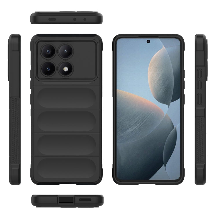 For Xiaomi Redmi K70E 5G Magic Shield TPU + Flannel Phone Case(Black) - K70E Cases by PMC TechLife | Online Shopping South Africa | PMC TechLife | Buy Now Pay Later Mobicred