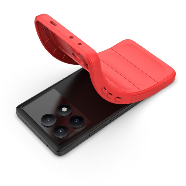 For Xiaomi Redmi K70E 5G Magic Shield TPU + Flannel Phone Case(Black) - K70E Cases by PMC TechLife | Online Shopping South Africa | PMC TechLife | Buy Now Pay Later Mobicred