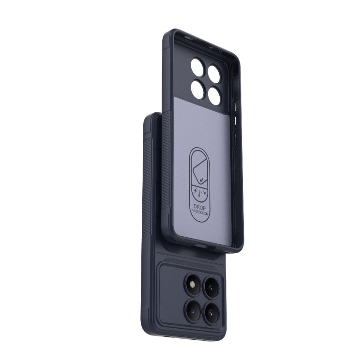 For Xiaomi Redmi K70E 5G Magic Shield TPU + Flannel Phone Case(Light Blue) - K70E Cases by PMC TechLife | Online Shopping South Africa | PMC TechLife | Buy Now Pay Later Mobicred