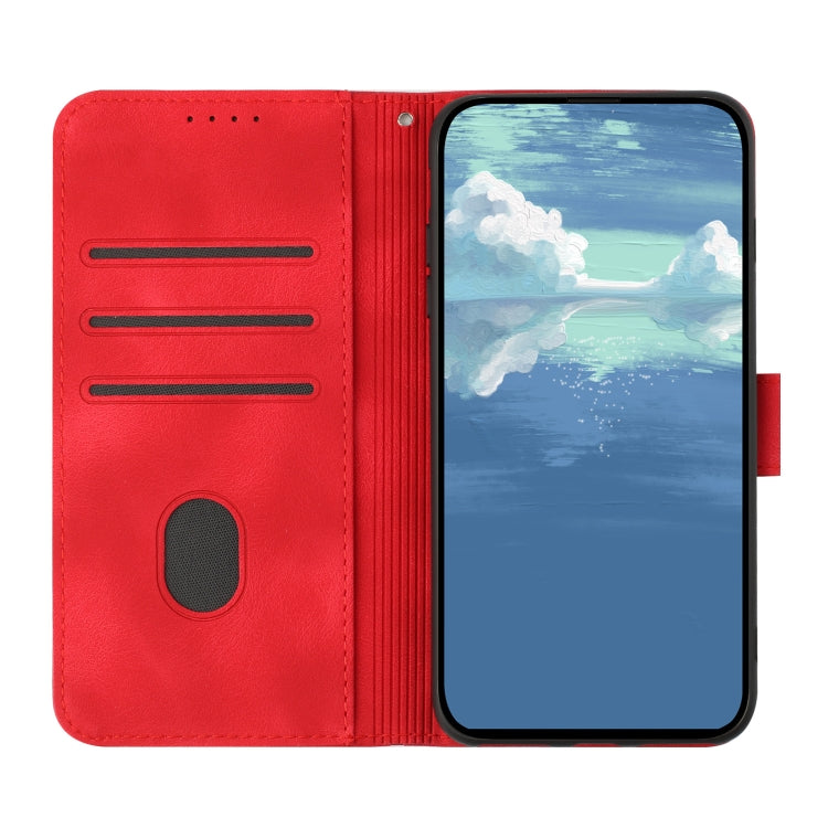 For Realme 7 / Narzo 20 Pro Line Pattern Skin Feel Leather Phone Case(Red) - Realme Cases by PMC TechLife | Online Shopping South Africa | PMC TechLife | Buy Now Pay Later Mobicred