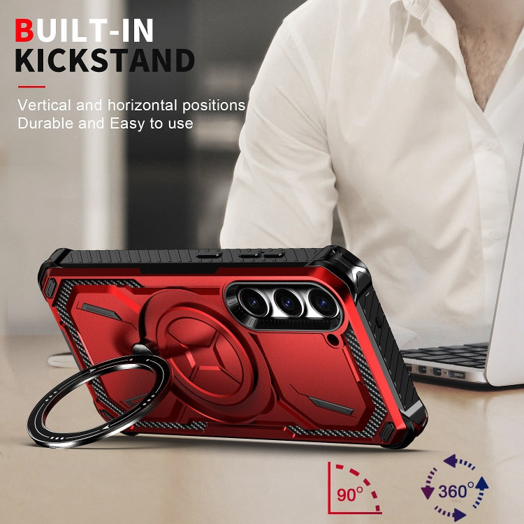 For Samsung Galaxy S24+ 5G Armor Series Holder Phone Case(Army Green) - Galaxy S24+ 5G Cases by PMC TechLife | Online Shopping South Africa | PMC TechLife