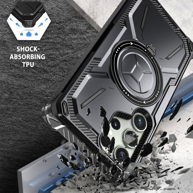 For Samsung Galaxy S24 Ultra 5G Armor Series Holder Phone Case(Light Purple) - Galaxy S24 Ultra 5G Cases by PMC TechLife | Online Shopping South Africa | PMC TechLife